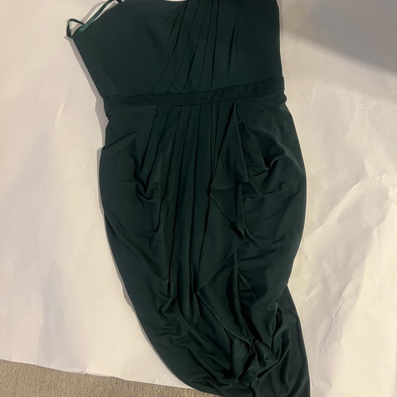 BCBGMAXAZRIA Julieta One Shoulder Dress in Fern size 10 - Picture 3 of 4